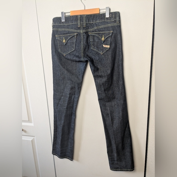 PARASUCO Y2K Women Jeans Pant Size 31 Blue Washed Color Flare And Low Waist - Picture 7 of 13